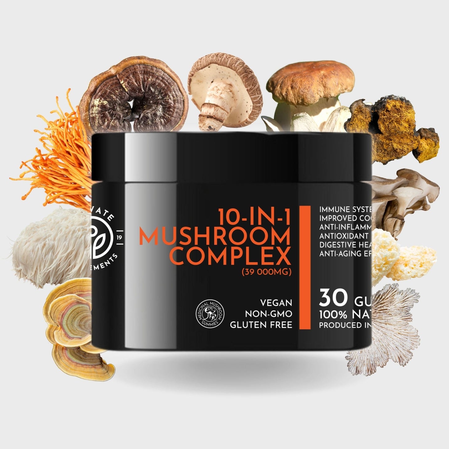 10-in-1 Mushroom Complex Gummies - Elevate Supplements